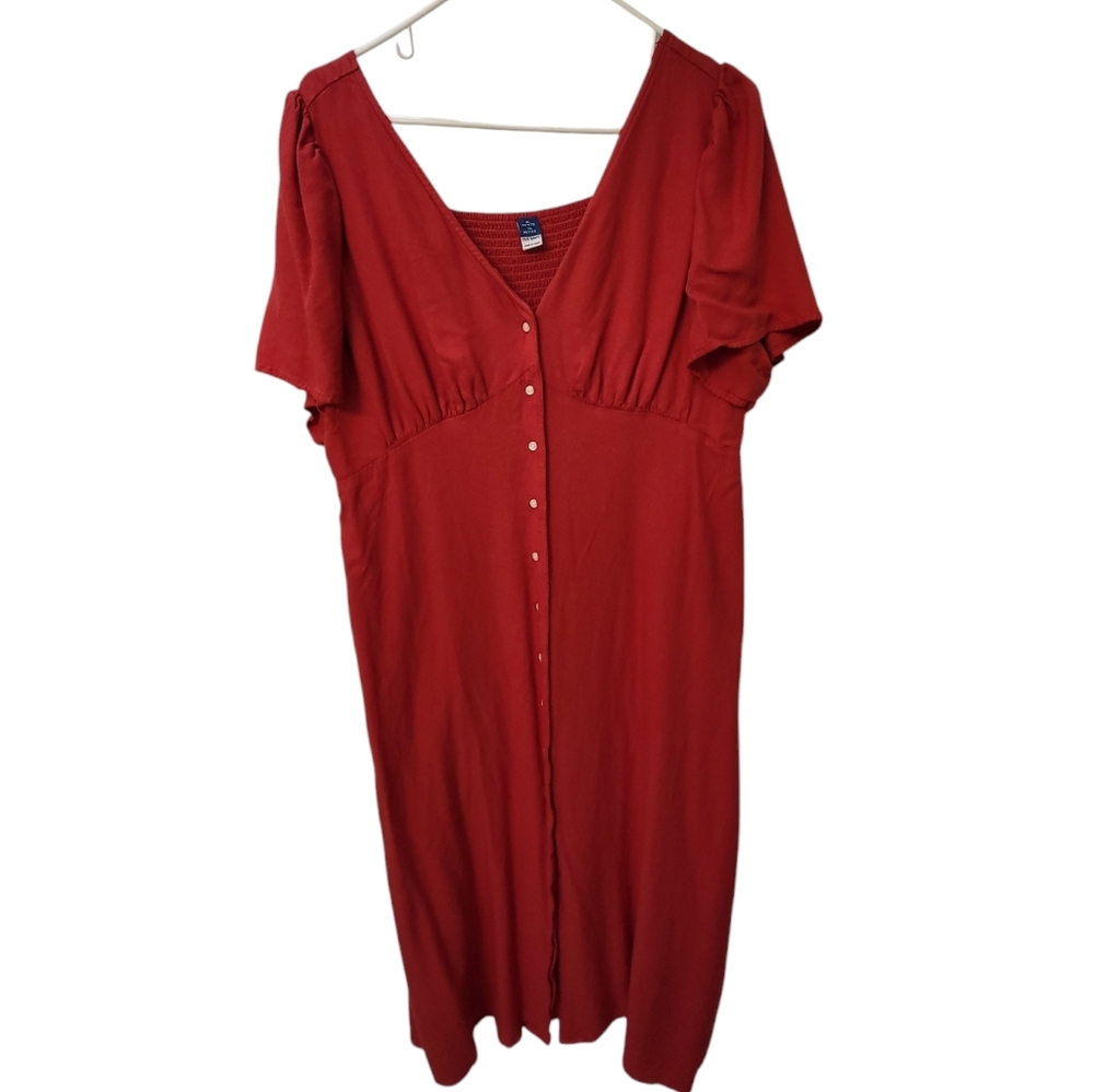 Red Button-Down Dress